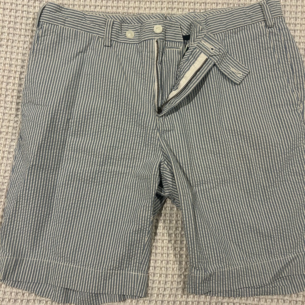 Polo by Ralph Lauren Blue and White Striped Shorts